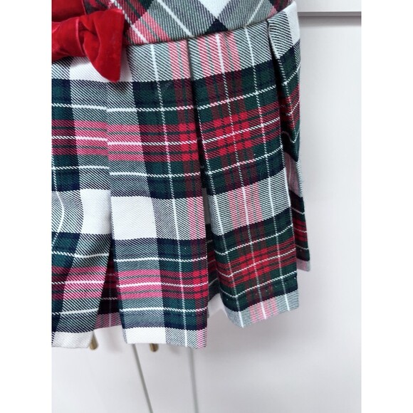 Hartstrings Plaid Christmas Dress Girls Size 4T Sleeveless Drop Waist Red White - Picture 5 of 9